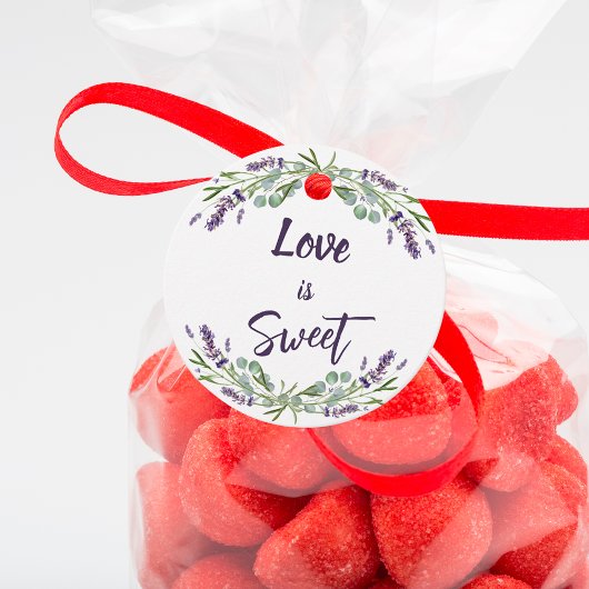 ラベンダーラブは甘い感謝していユー結婚式の引き出物 フェイバータグ