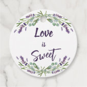 ラベンダーラブは甘い感謝していユー結婚式の引き出物 フェイバータグ (正面)