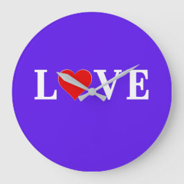 ラベンダーラブシモダンックエレガント ラージ壁時計