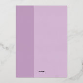 ラベンダーラブブライダルシャワー 箔招待状 (裏面)