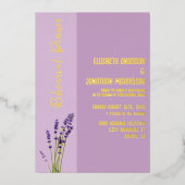 ラベンダーラブリハーサルディナー 箔招待状 (正面)