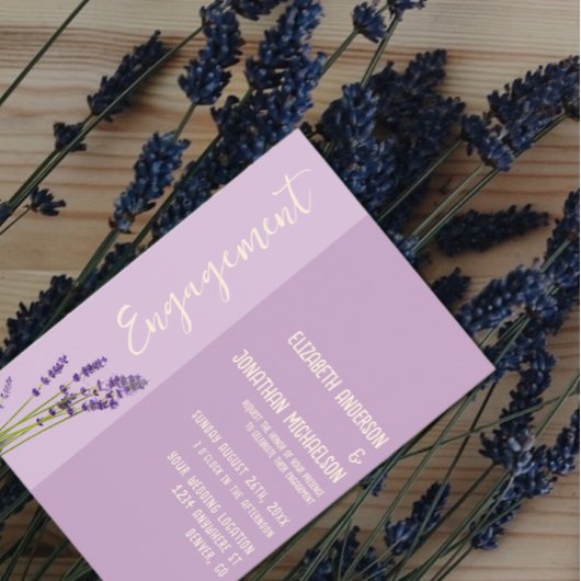 ラベンダーラブ婚約パーティ 招待状