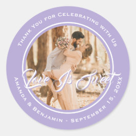 ラベンダーラブ結婚は甘い写真 ラウンドシール