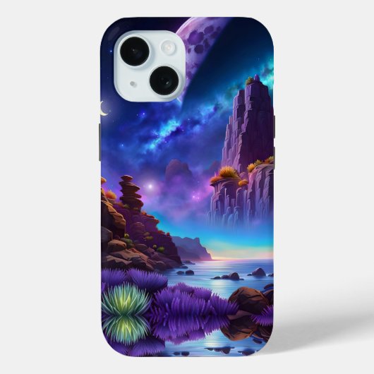 ラベンダーランドスケープファンタジー Case-Mate iPhoneケース (裏面)