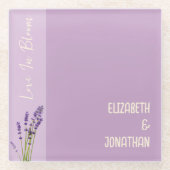ラベンダーラヴ結婚ィーズ ガラスコースター (正面)