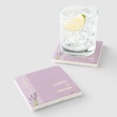 ラベンダーラヴ結婚ィーズ ストーンコースター (横)