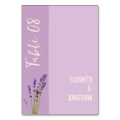 ラベンダーラヴ結婚ィーズ テーブルナンバー (裏面)