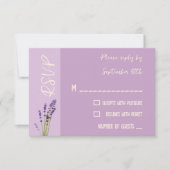 ラベンダーラヴ結婚ィーズ 出欠カード (正面)