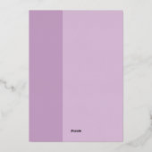 ラベンダーラヴ結婚ィーズ 箔招待状 (裏面)