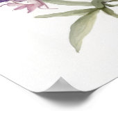 ラベンダーラークスパーフラワーアートプリントポスター ポスター (角)