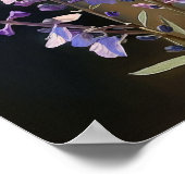 ラベンダーラークスパーフラワーアートプリントポスター ポスター (角)