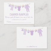 ラベンダーリトルウェアおむつラッフルチケット エンクロージャーカード (正面/裏面)