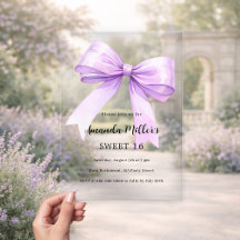 ラベンダーリボンクリームクリアSweet 16