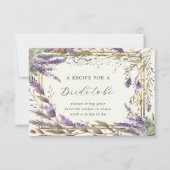 ラベンダーリーガルフローラブライダルシャワーエンクロージャカード 出欠カード (正面)