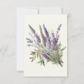 ラベンダーリーガルフローラブライダルシャワーサンキューカード サンキューカード (裏面)