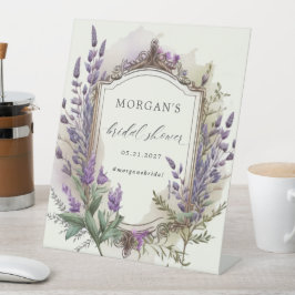ラベンダーリーガルフローラブライダルシャワー 台座サイン