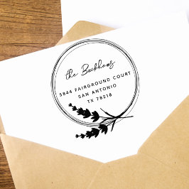 ラベンダーリースフローラファミリー差出人住所 ラバースタンプ