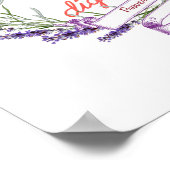 ラベンダーリース強み尊厳バイブル聖句アート ポスター (角)