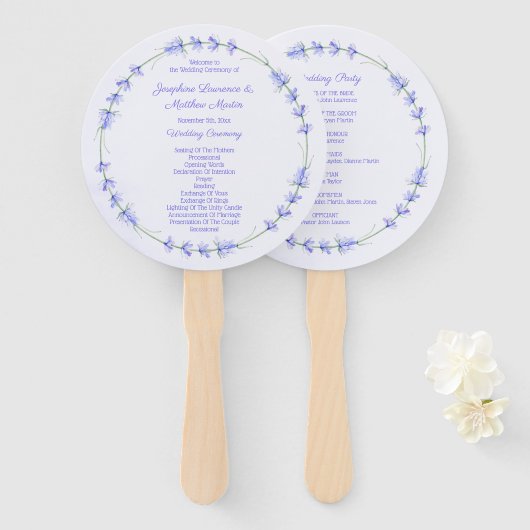 ラベンダーリース結婚フローラ式プログラム ハンドファン (正面&裏面)