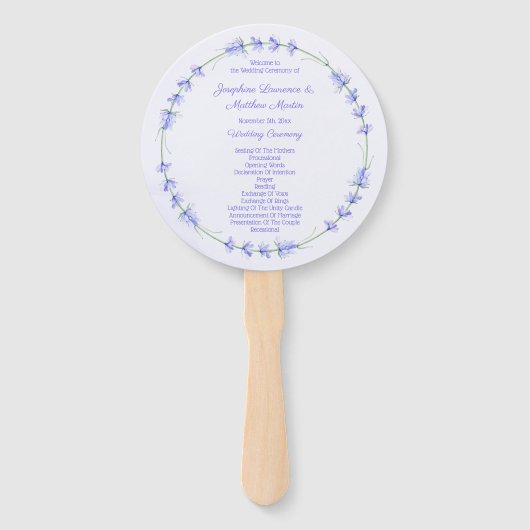 ラベンダーリース結婚フローラ式プログラム ハンドファン (正面)