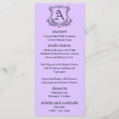 ラベンダーリーフとフローラモノグラム結婚のメニュー メニュー (正面)