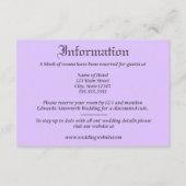 ラベンダーリーフとフローラモノグラム結婚ズ エンクロージャーカード (正面)