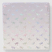 ラベンダーレインボーグラデーショントンフライ ストーンコースター (正面)