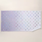 ラベンダーレインボーグラデーショントンフライ ビーチタオル (正面)