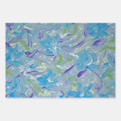 ラベンダーレイン抽象芸術ラッピング紙 ラッピングペーパーシート (正面2)