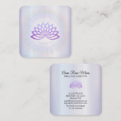 *～*ラベンダーレイ霊気エネルギー修復ロータス スクエア名刺 (正面/裏面)