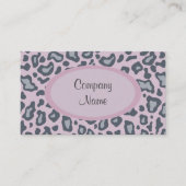 ラベンダーレオパード印刷名刺 名刺 (正面)