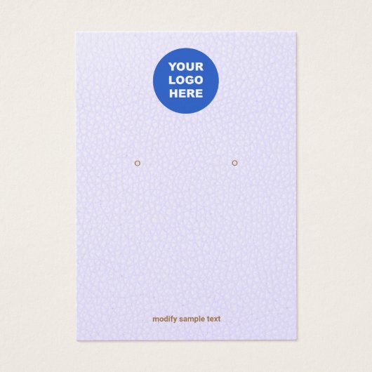 ラベンダーレザー追加ロゴイヤリングディスプレイカード (正面)