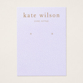 ラベンダーレザー（イメージ）イヤリングディスプレイカード