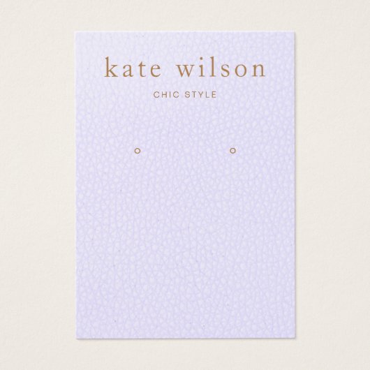 ラベンダーレザー（イメージ）イヤリングディスプレイカード (正面)