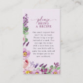 ラベンダーレシピブライダルカード エンクロージャーカード (正面)