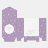 ラベンダーレトロ手描きパーソナライズされた卒業 フェイバーボックス (見開き)