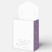 ラベンダーレトロ手描きパーソナライズされた卒業 フェイバーボックス (見開き)