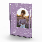 ラベンダーレトロ手描き卒業写真ブロック フォトブロック (右)