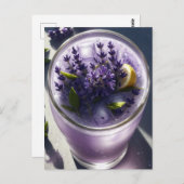 ラベンダーレモネードポストカードで見下ろす ポストカード (正面/裏面)