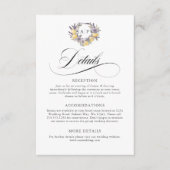 ラベンダーレモンモノグラムフローラクレスト詳細 エンクロージャーカード (正面)