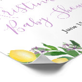 ラベンダーレモン柑橘系シャワーウェルカムサイン ポスター (角)