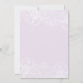ラベンダーレースのウェディング招待状 招待状 (裏面)