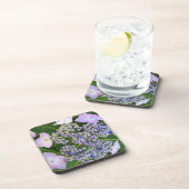 ラベンダーレースキャップアジサイ開花コルクコースター コースター (右側)