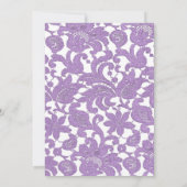 ラベンダーレーススクリプト応答RSVPエンクロージャカード 招待状 (裏面)