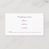 ラベンダーレースプリント名刺 名刺 (裏面)