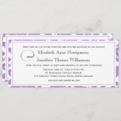 ラベンダーレース信仰ホープ愛の横結婚線 招待状 (正面/裏面)