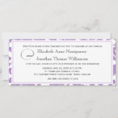 ラベンダーレース信仰ホープ愛の横結婚線 招待状 (正面)