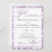 ラベンダーレース神は愛クリスチャン結婚ズ 招待状 (正面)
