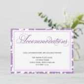 ラベンダーレース結婚ズ宿泊カード 招待状 (スタンド正面)