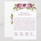 ラベンダーローズの結婚式 ワードサーチ (正面/裏面)